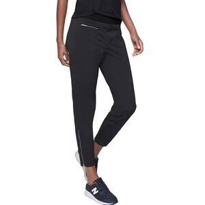 Athleta Womens Mod Trekkie Crop Zip Ankle Black Pants Size 10T